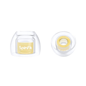 SpinFit Omni 3D axis close-up for adaptable ear canal fit.