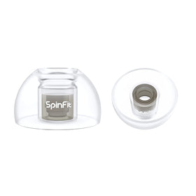 SpinFit Omni XL eartip close-up with 3D axis for a custom, comfortable seal