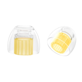 SpinFit W1 IEM tip with double W-tube core for stability and secure wear.