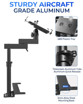 SPIRRELAB five-clamp system keeps 10-17 inch laptops secure.