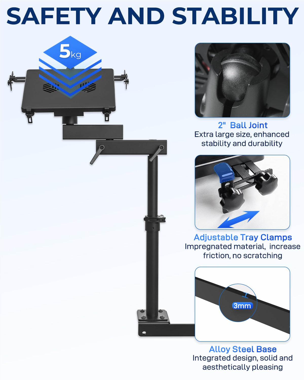 SPIRRELAB no-drill install truck laptop mount simplifies setup on RAM trucks.