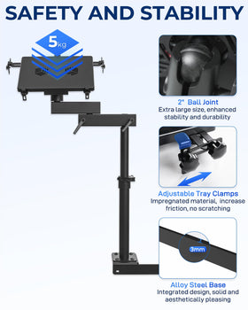 SPIRRELAB no-drill install truck laptop mount simplifies setup on RAM trucks.