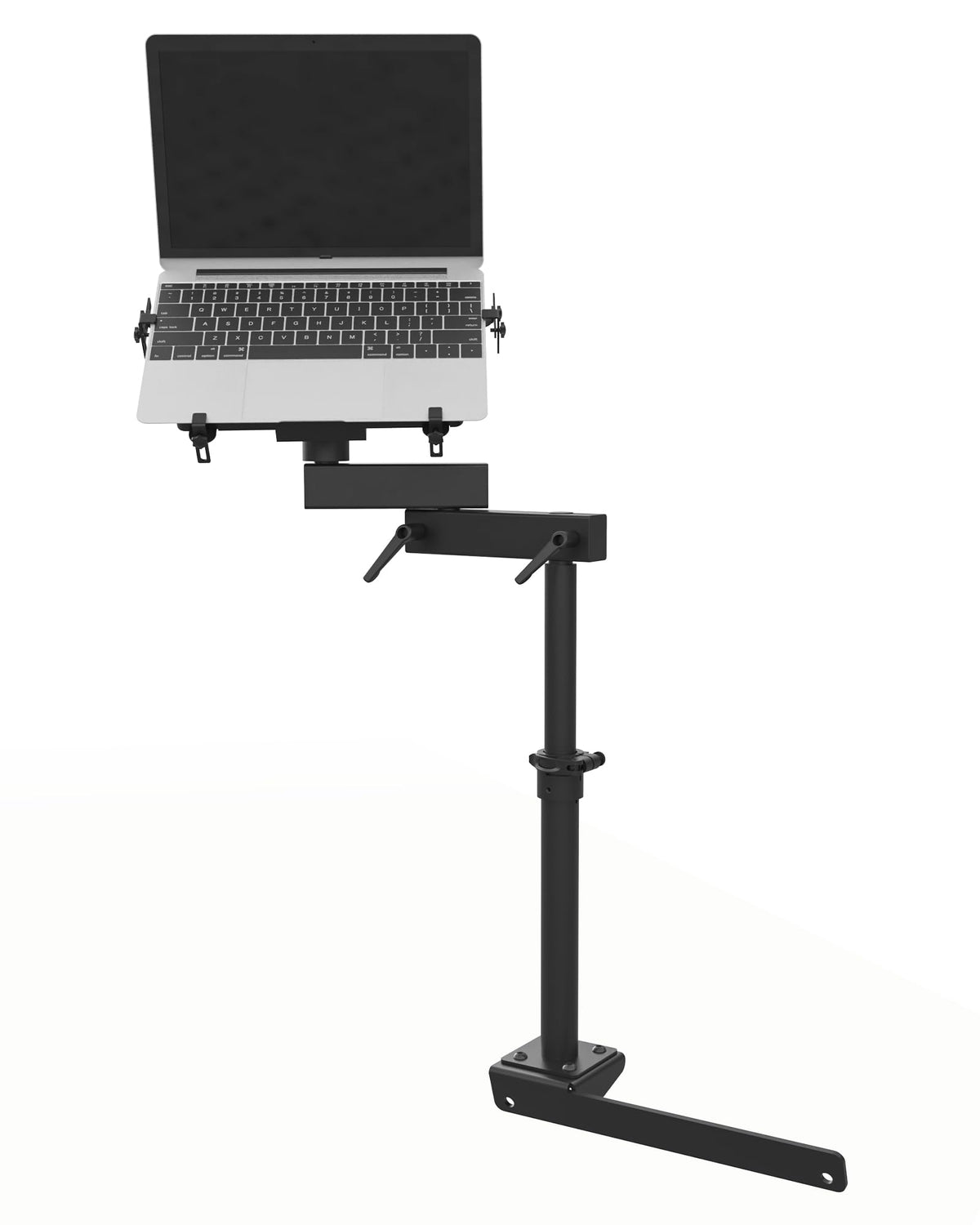 SPIRRELAB truck laptop mount seat attachment enables secure no-drill installation in RAM models.
