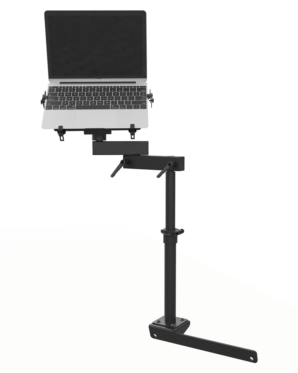 SPIRRELAB truck laptop mount seat attachment enables secure no-drill installation in RAM models.