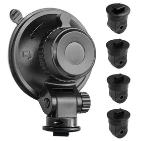 Sportway S504 suction cup dash cam mount secures a windshield setup clearly.