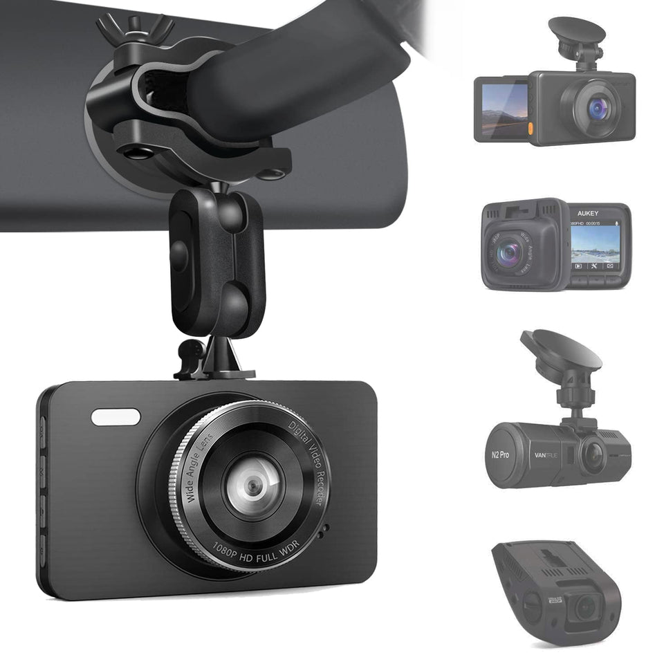 Sportway S80 dash cam mount with 360-degree rotation for flexible viewing angles.