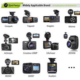 Sportway S80 dash cam mount tool-less install for quick setup.