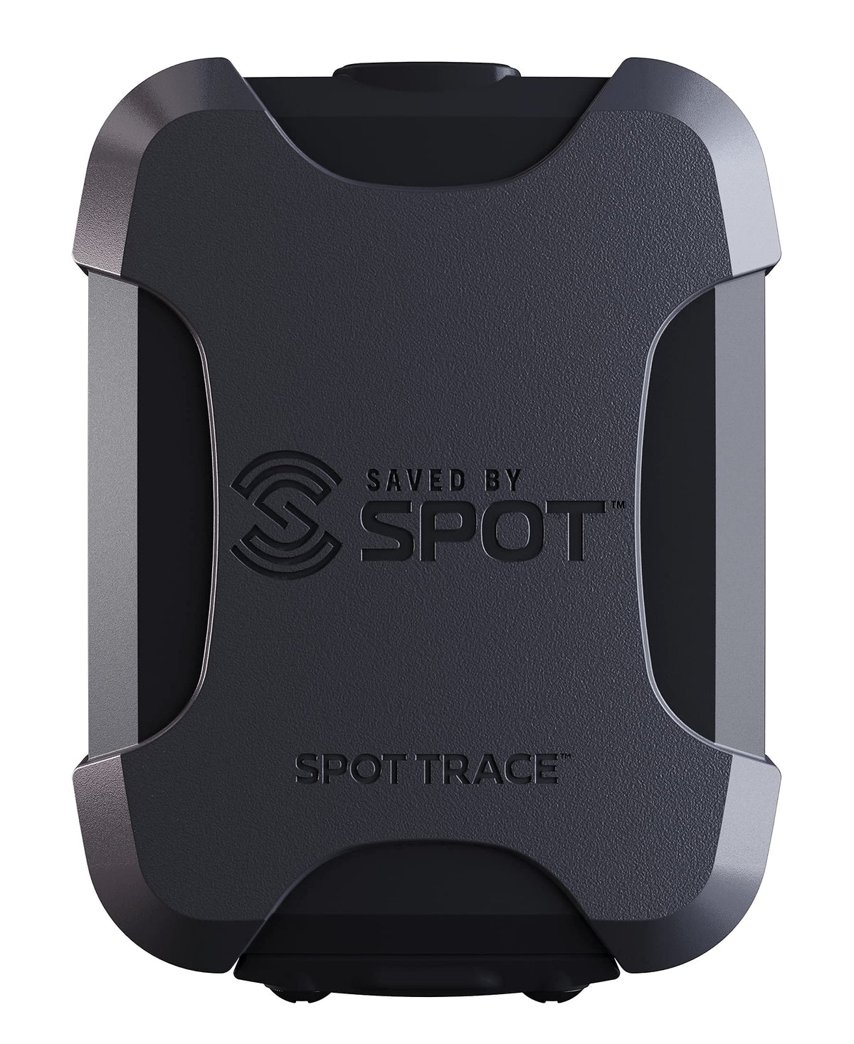 saved by Spot front view showing compact tracker and clear labeling for easy identification benefit