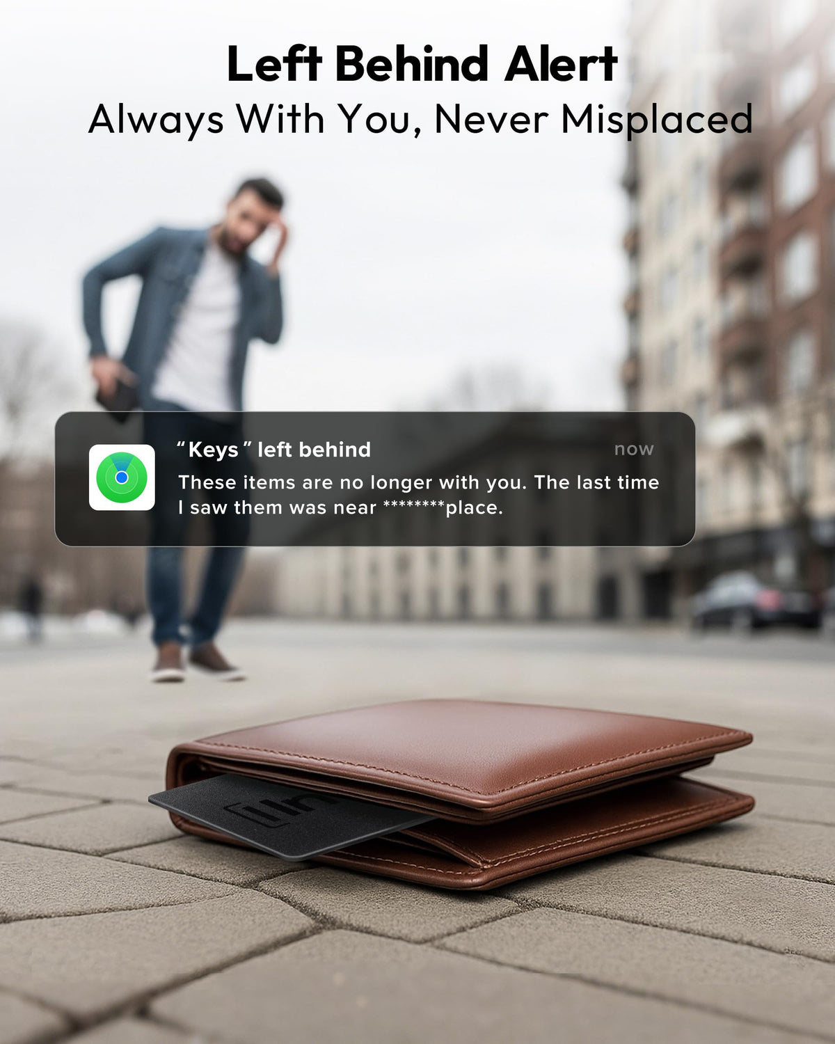 Battery life emphasis for Android: Spotelo Tracker Card lasts years between charges.
