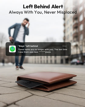 Battery life emphasis for Android: Spotelo Tracker Card lasts years between charges.
