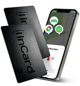 Spotelo Wallet Tracker Card alarm activation demonstrating quick item search.