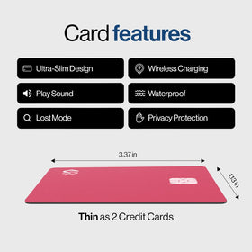 Spotminders PRO next to a credit card showing size comparison for effortless storage