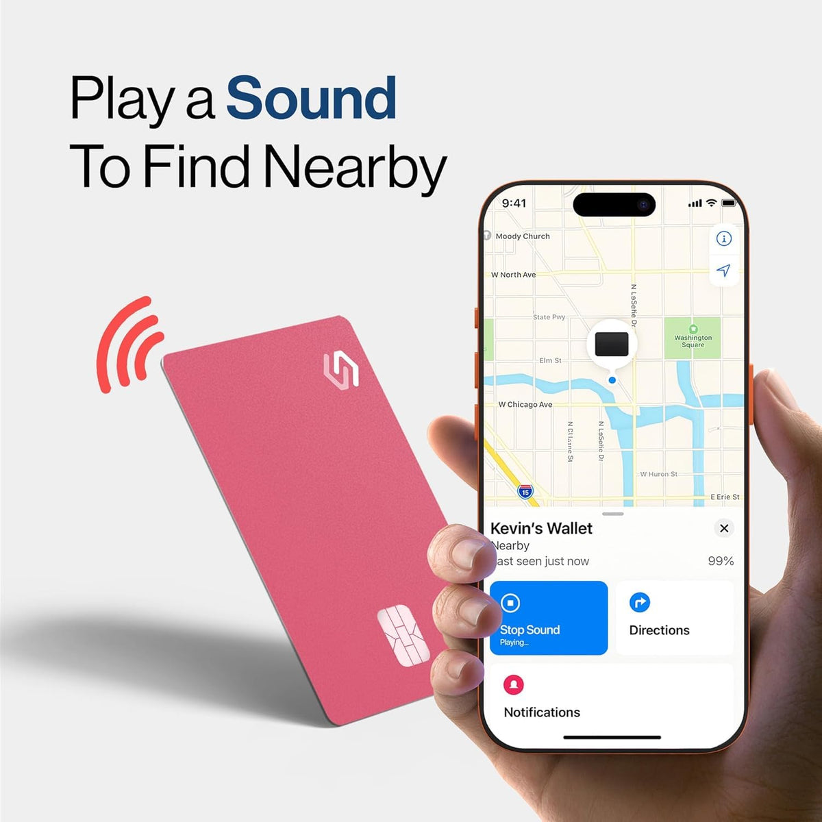 Spotminders PRO on wireless charger demonstrating easy cable-free recharge convenience