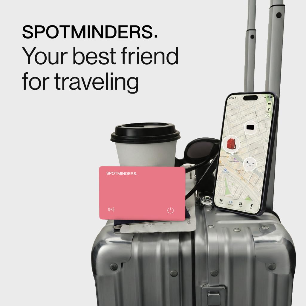 Spotminders slim card inserted in a wallet, illustrates discreet protection