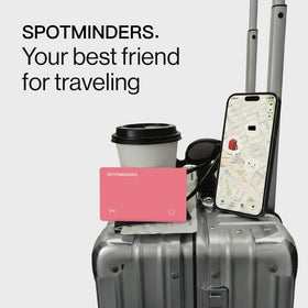 Spotminders slim card inserted in a wallet, illustrates discreet protection