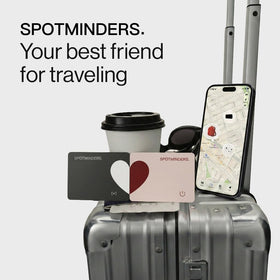 Spotminders tracker with 100dB speaker helps locate your wallet quickly.