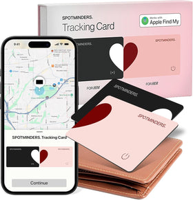 Spotminders wallet tracker slim profile fits any wallet without bulk.
