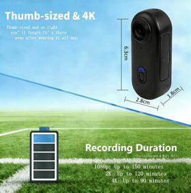 SPRIDONLUX 4K POV cam supports instant multi-device transfer for easy sharing.