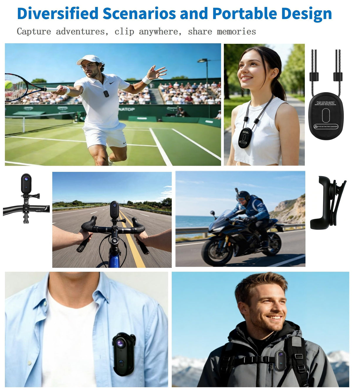 SPRIDONLUX ultra-lightweight 35.7g thumb camera highlights portable wear.