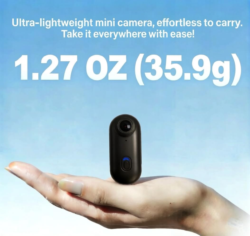 SPRIDONLUX 4K thumb camera worn with clip for quick, discreet recording.