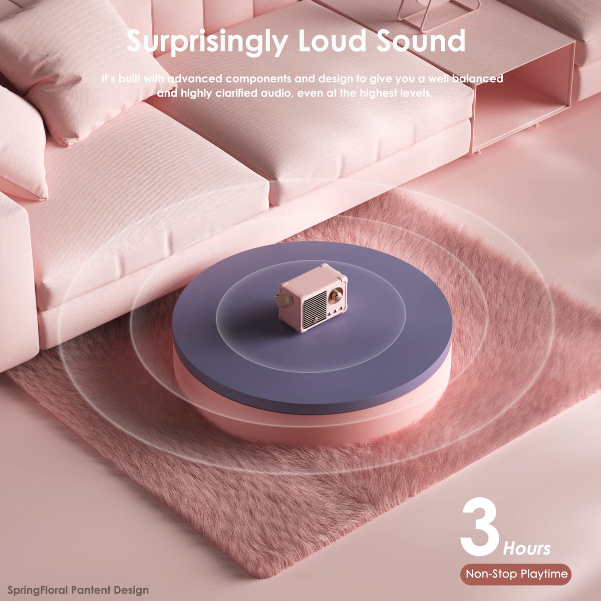 SpringFlora 40mm tweeter delivers crisp highs from a small speaker.