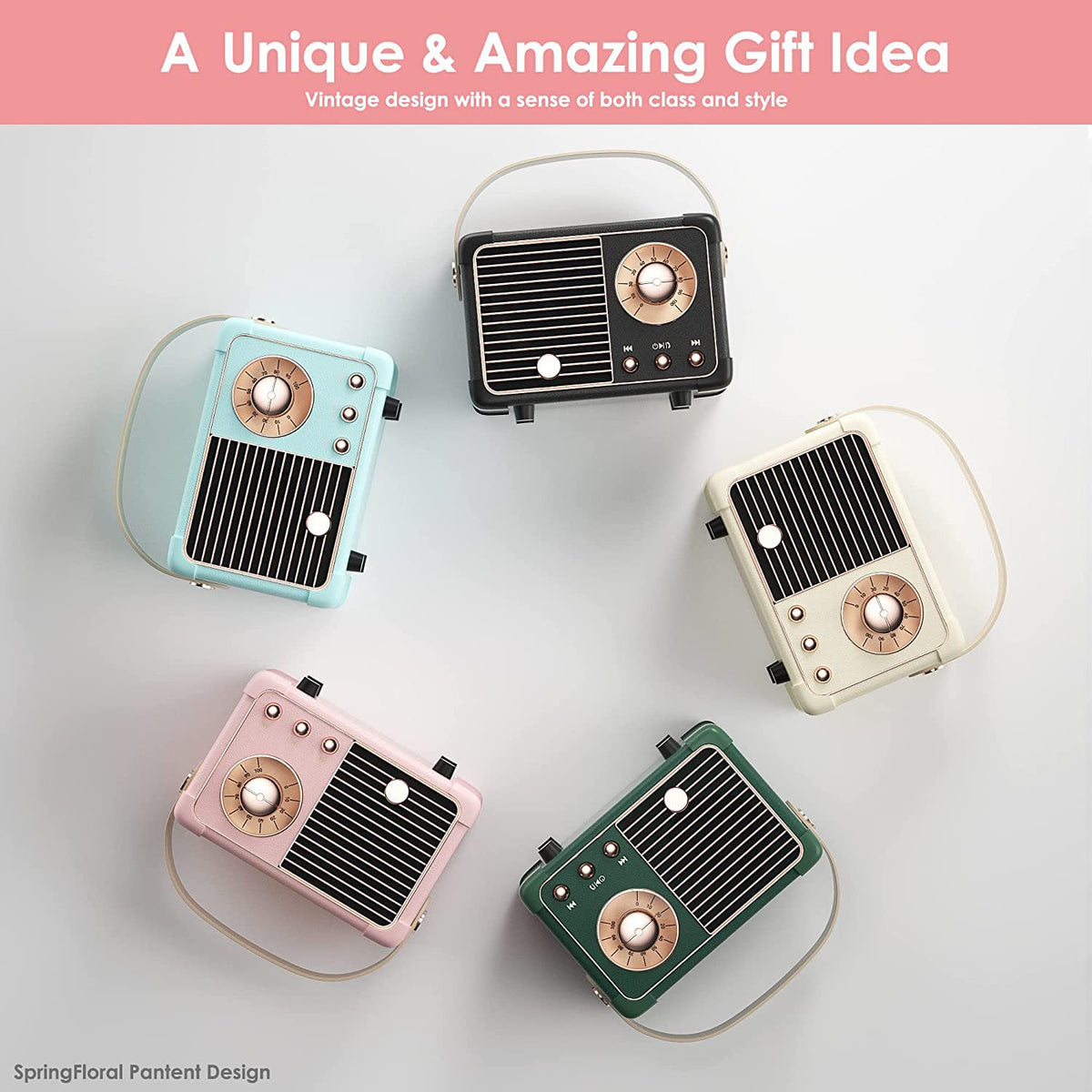 SpringFlora hands-free mic supports clear calls anywhere.