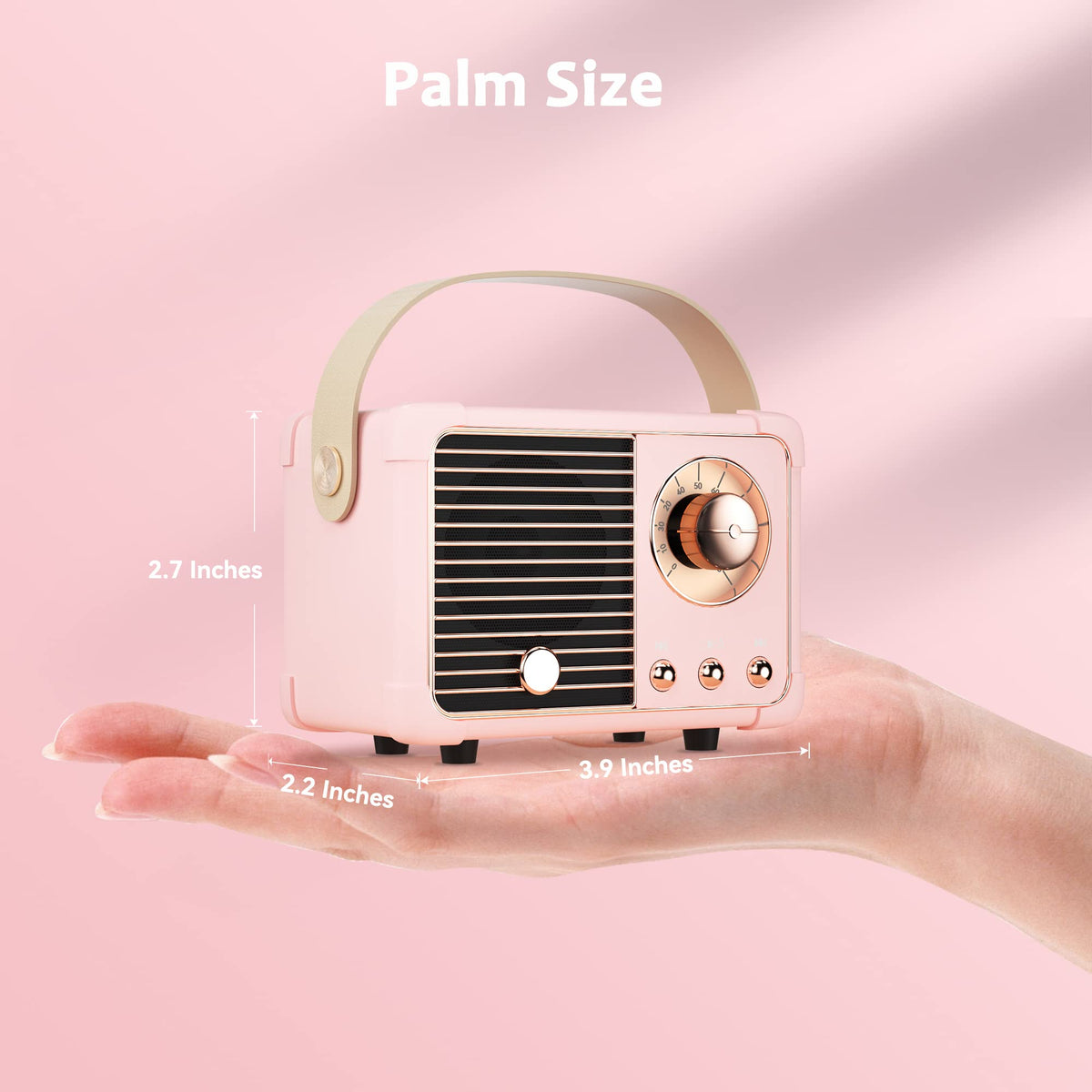 SpringFlora portable compact design for travel-ready listening on the go.