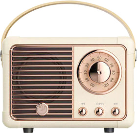 SpringFlora Retro Bluetooth Speaker in a compact design for portable listening.