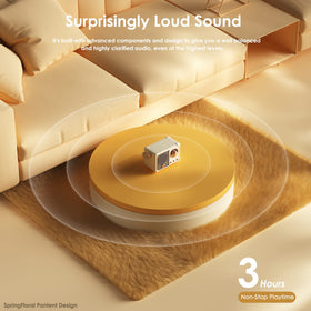 SpringFlora retro speaker placed on a desk for home or office use.
