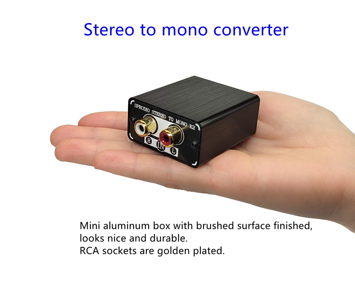 Sprodio compact aluminum case ready for plug and play mono summing in any setup.