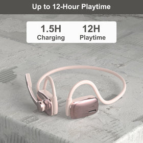 SproutingSound office meeting pink open-ear headset for clear conference calls