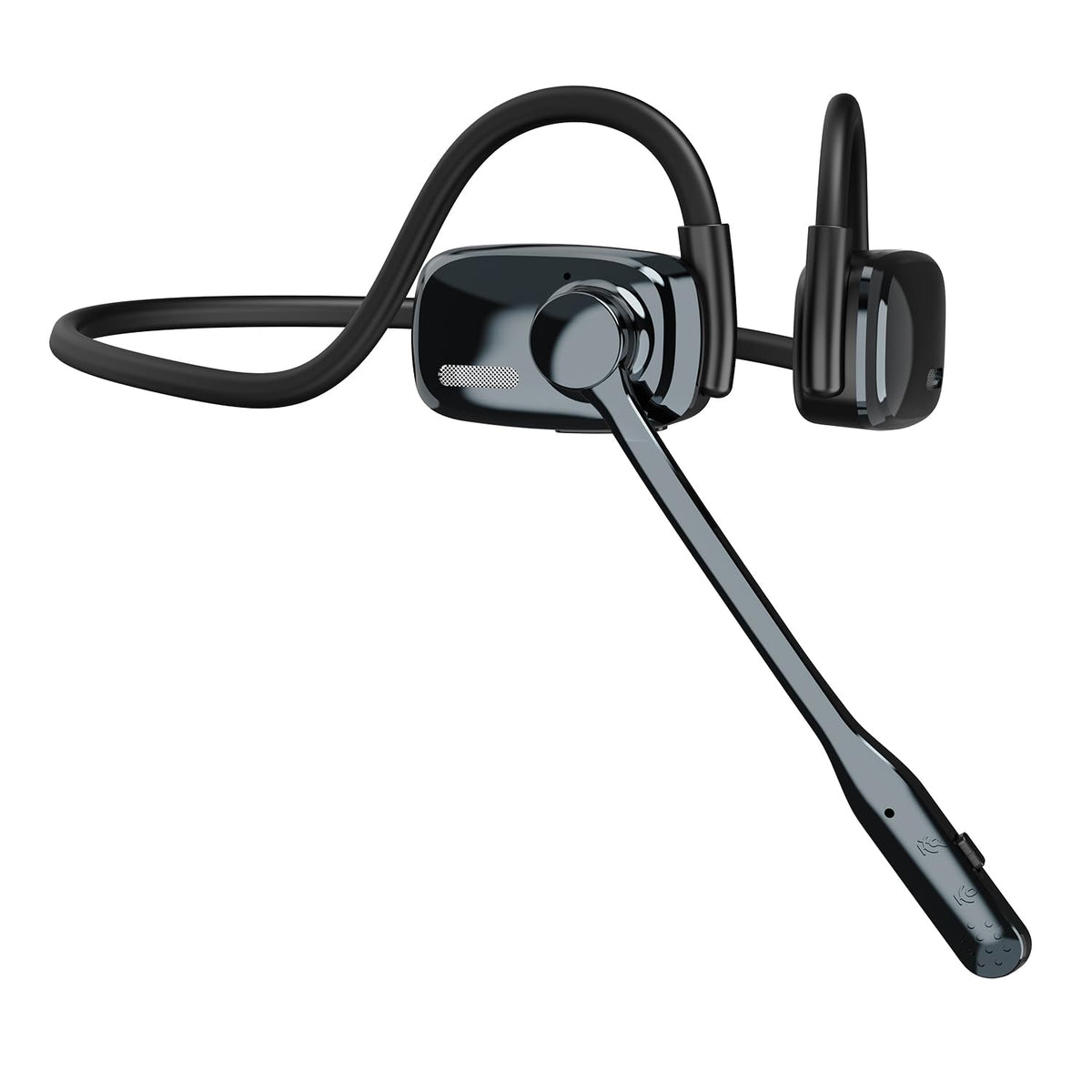 SproutingSound open-ear headphones gunmetal front view, designed for all-day comfort and situational awareness.