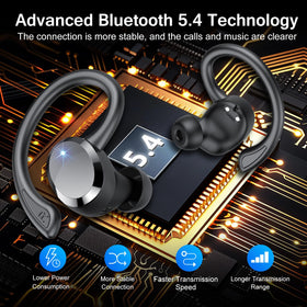 Sprtoybat Earbuds offer up to 68 hours total playback with the charging case