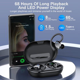 Sprtoybat Earbuds with 14.2mm graphene drivers delivering deep bass and crisp highs