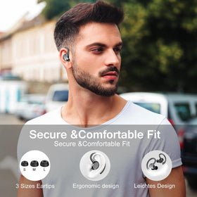 Sprtoybat Earbuds packaging includes S/M/L ear caps for a secure fit
