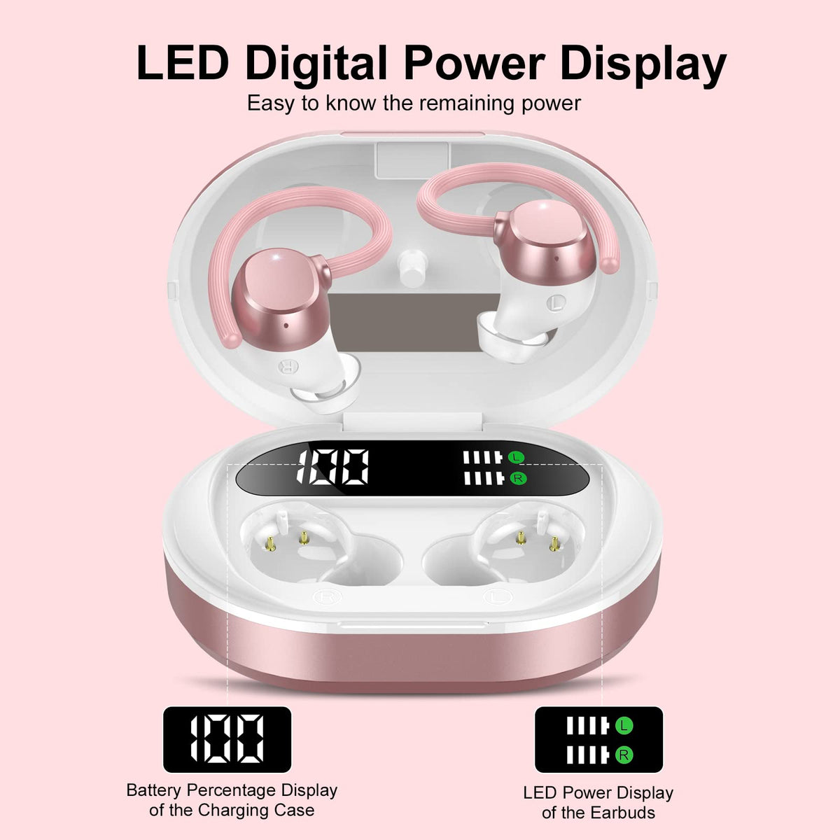 sprtoybat Q35 charging case LED display showing battery levels and quick monitoring benefit