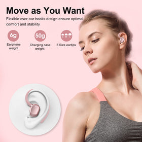 sprtoybat Q35 silicone earhook close-up showing flexibility and secure-fit benefit