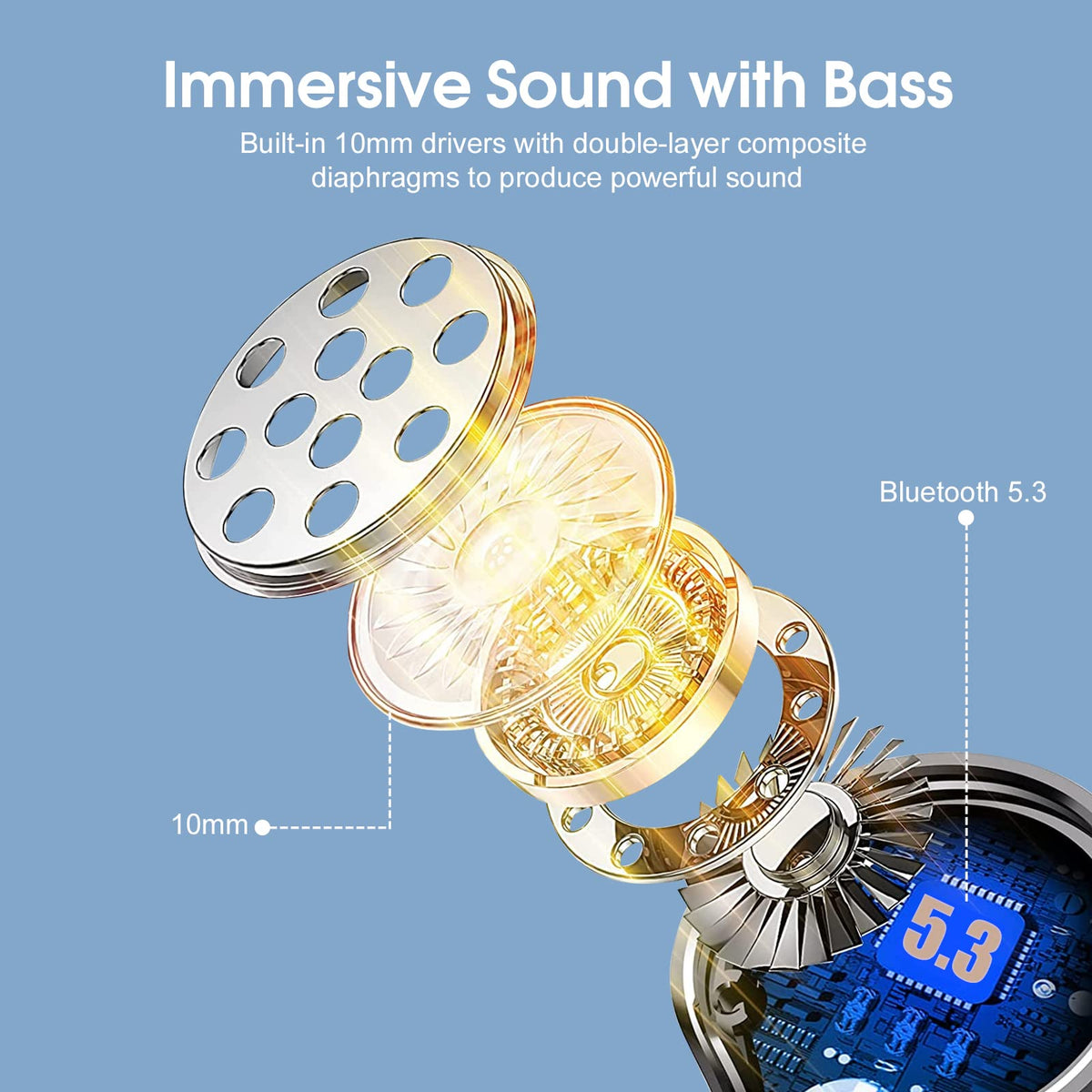 Sprtoybat Q35 IPX7 waterproof earbuds endure rain and sweat