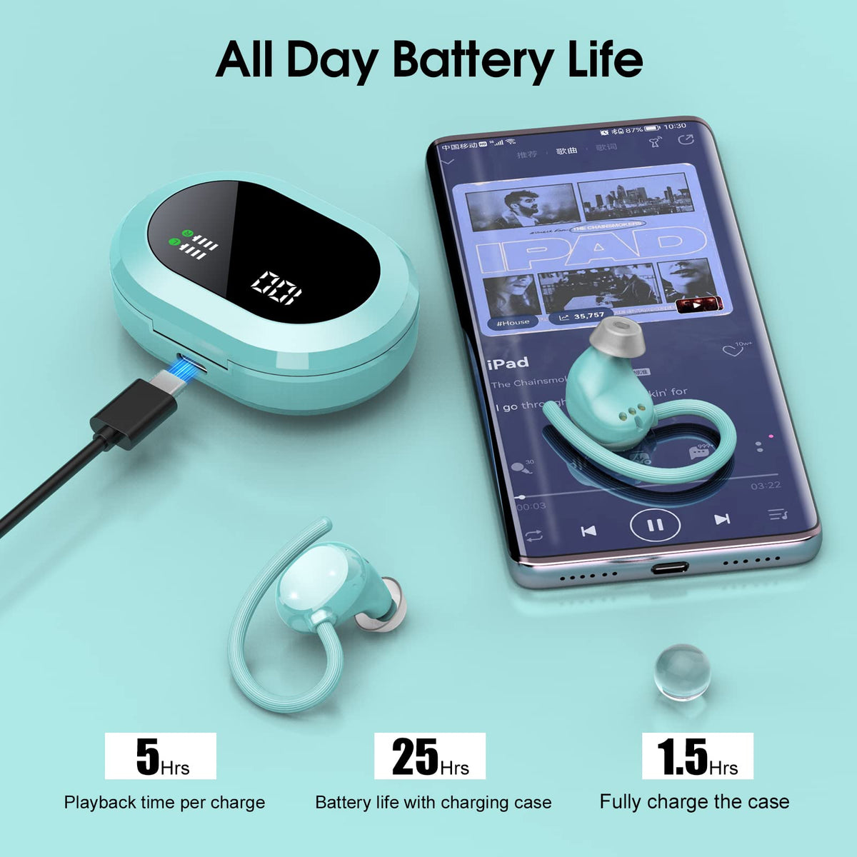 Sprtoybat Q35 LED display case shows battery status at a glance.