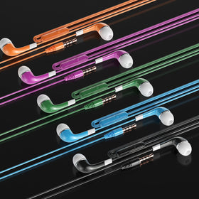 SP Soundpretty bulk earbuds pack side view, ideal for shared devices in school environments