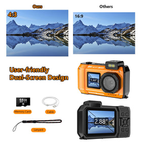 SPUNALP floating on water surface, bright orange for high visibility