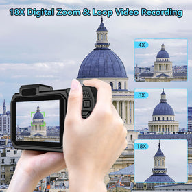 SPUNALP UHD 8K camera autofocus and 18x zoom for distant subjects