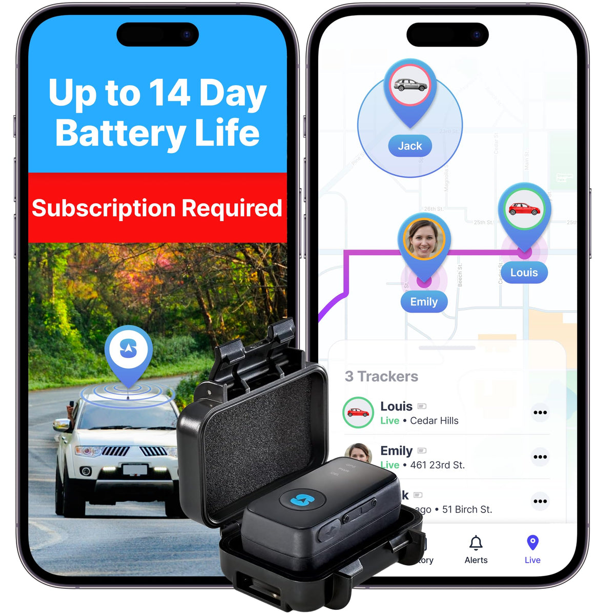 SpyTec Atlas battery life up to 14 days for reliable vehicle tracking