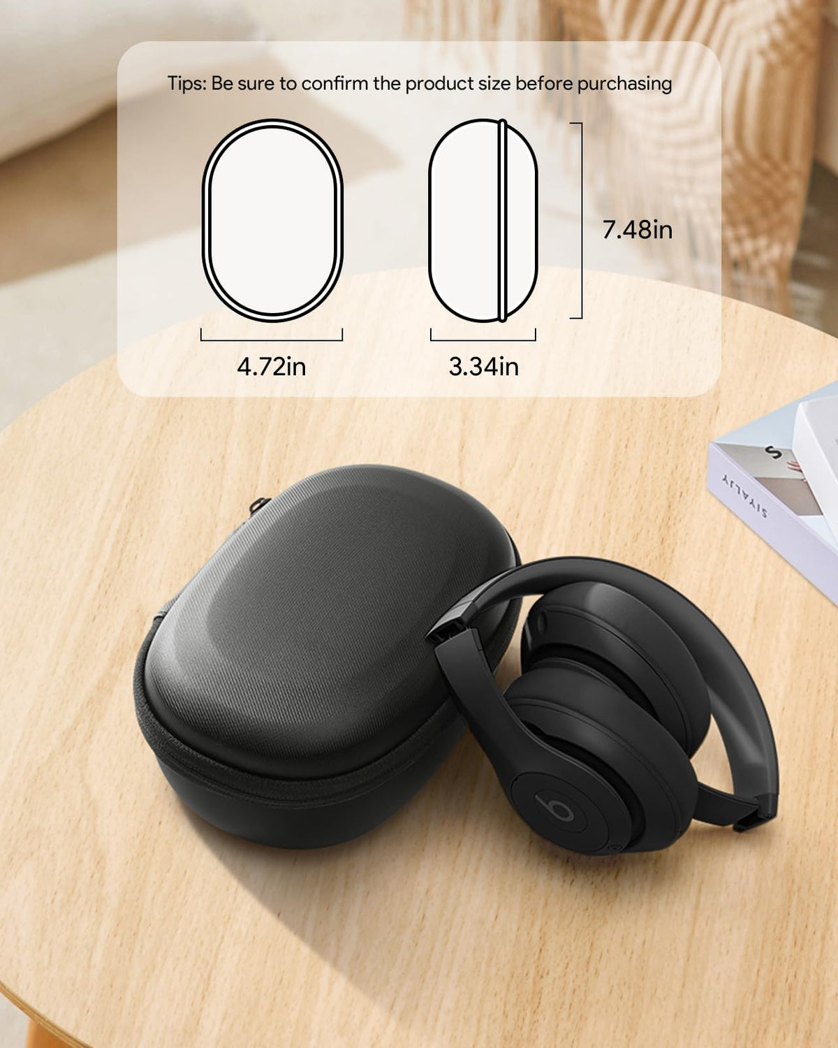 SQERO Beats case accessory compartment keeps cables organized.
