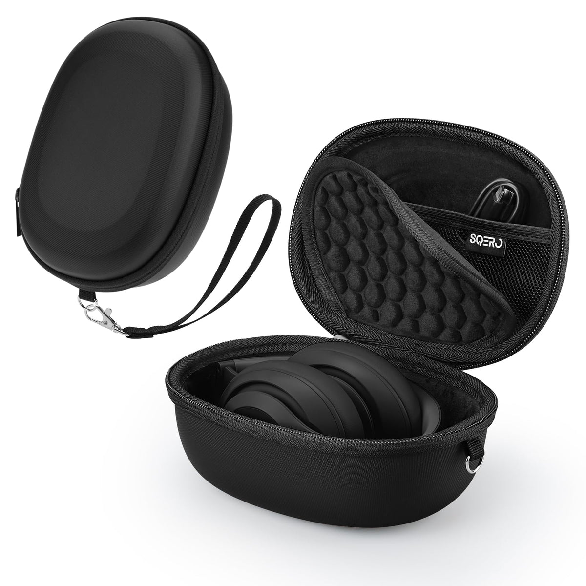 SQERO Beats case outer shell texture highlights rugged, travel-ready protection.