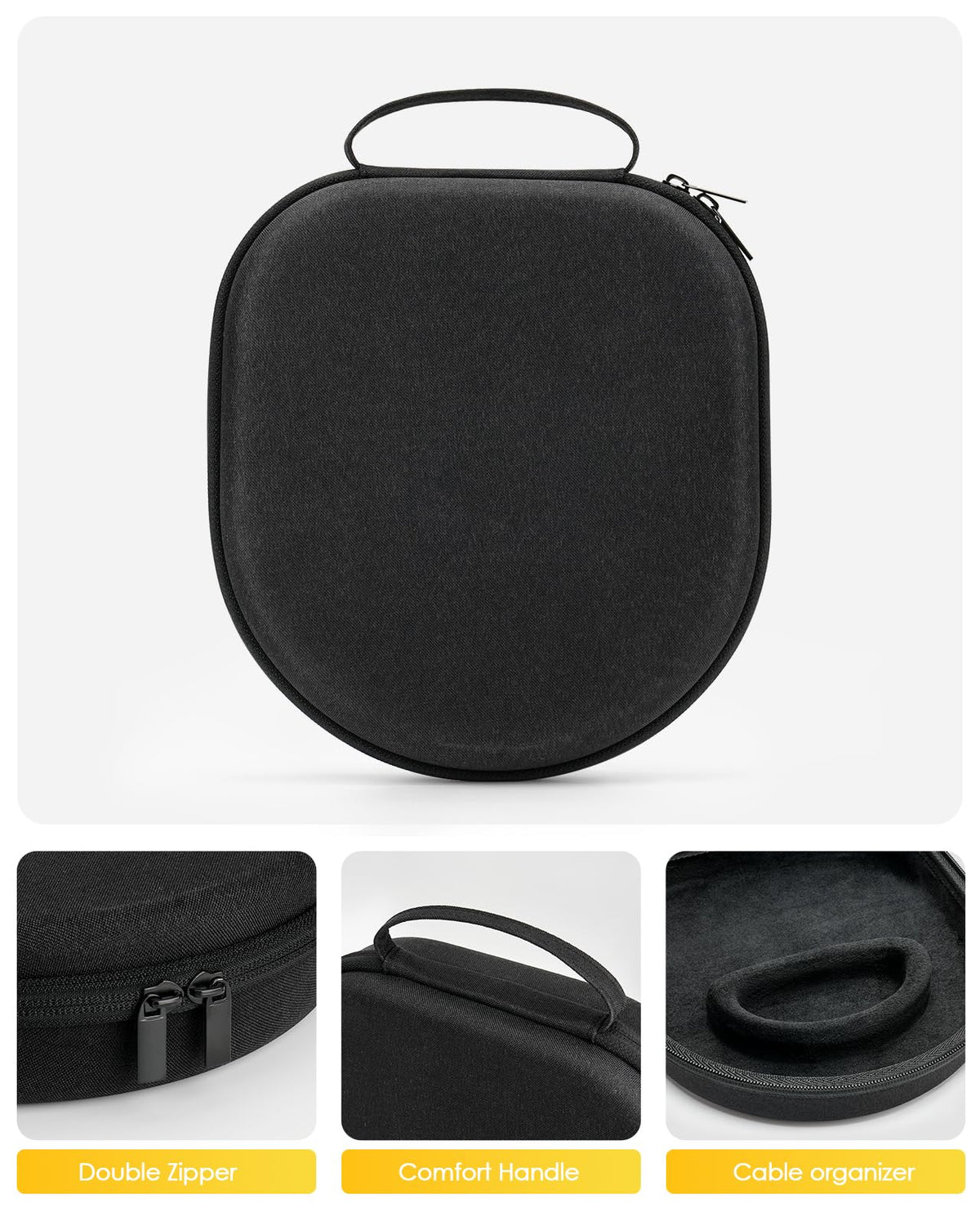 SQERO Dyson OnTrac/Zone case with hand strap for easy carrying