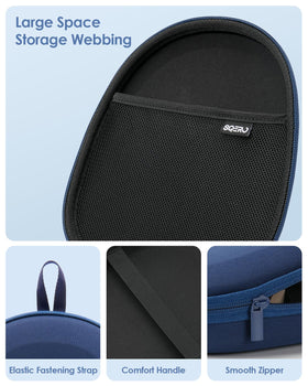 SQERO light blue exterior and protective EVA shell, guards against bumps and drops.