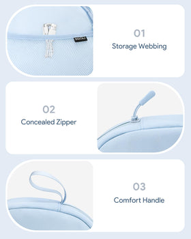 SQERO foldable design accommodates backpacks and handbags.