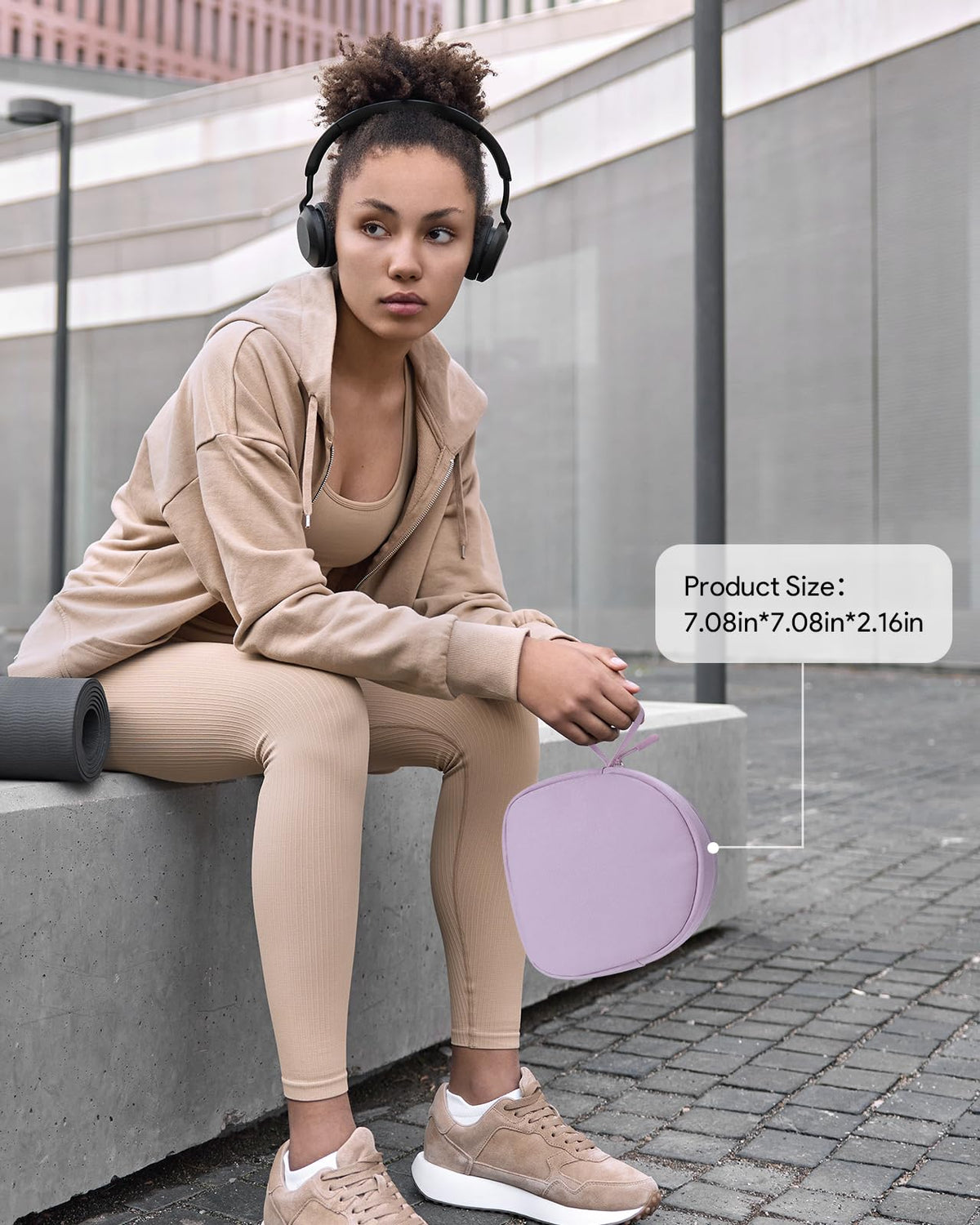 SQERO soft case for JLab headphones, organized storage
