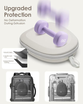 SQERO case top mesh pocket keeps cables and adapters neatly organized